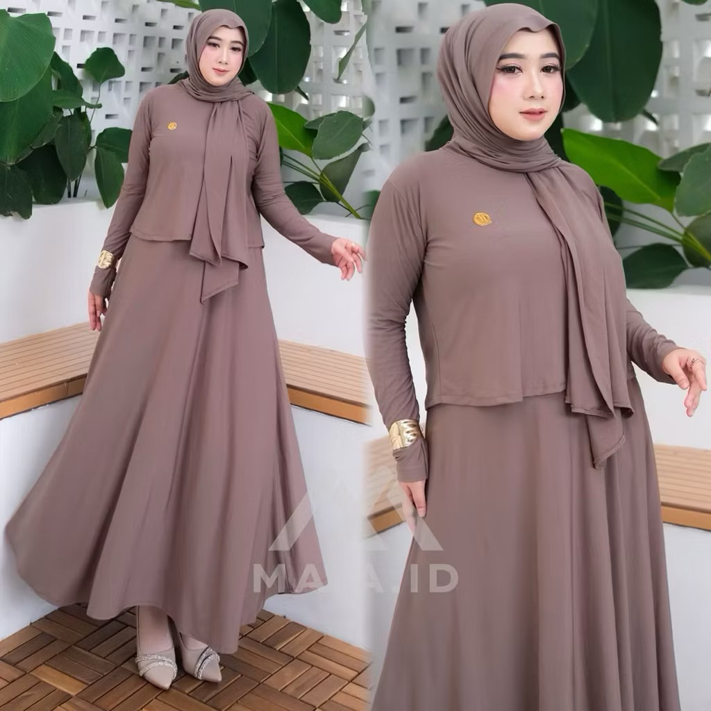 YUMNA SET ROK JERSEY FREE PASMINA