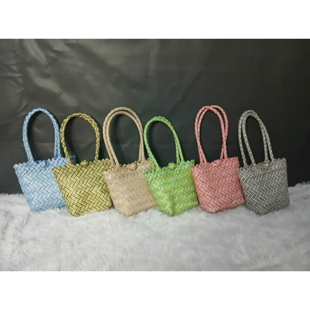 TAS ANYAMAN MINI XXS TALI PANJANG ADA CANTOLANNYA/TAS SOUVENIR/TAS HAMPERS