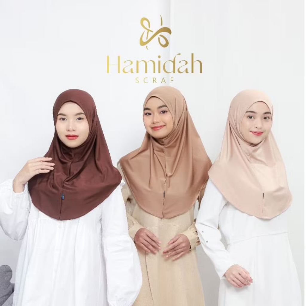 Bergo Hamidah Oval Instan Non Pad Size M (Makassar)