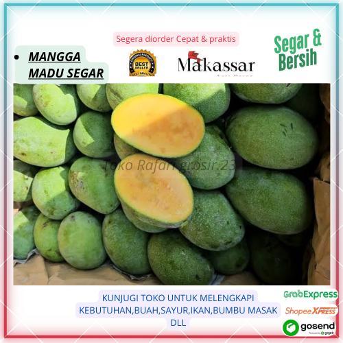 Mangga Madu Mengkal & Matang—Buah Segar Super Lembut Siap Makan,Mangga Madu Premium—Daging Tebal,Wan