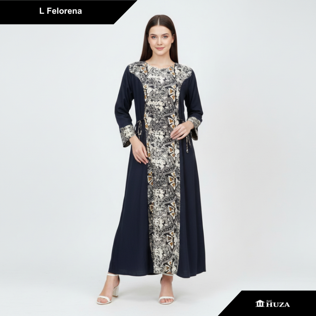 Batik Huza Daster Batik Gamis Batik Rayon Longdress Batik Felorena Sogan
