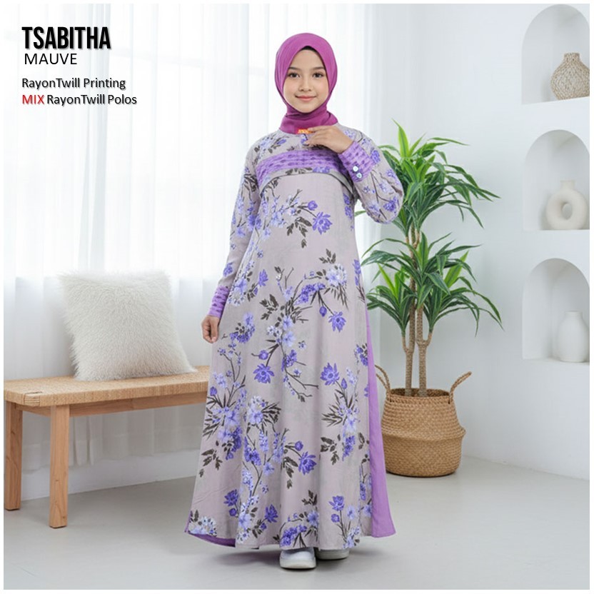 Tsabitha Dress - Gamis anak ABR - Fashion Muslim - Gamis Anak Perempuan - Gamis Murah - Elegan