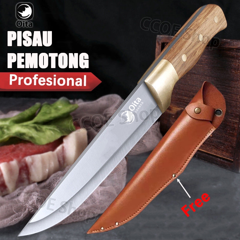 Pisau Super Tajam Dapur Pisaw Stainless Pisow Kurban Serbaguna Cacah Tulang Tidak Tumpul Pesaw Tajam