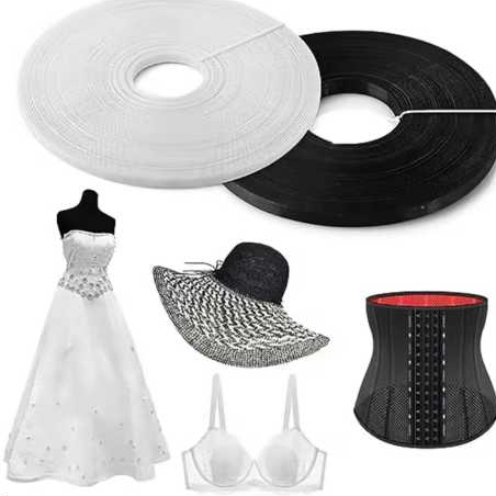 BALEN JAHIT DATAR /TULANG KAMISOL PUTIH / BALEN BISA DIJAHIT/TULANG KAMISOL/BALEN 6MM,8MM,10MM,12MM