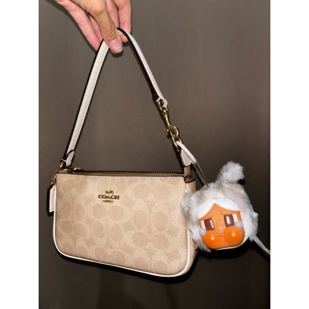 preloved coach nolita 19 signature canvas sand chalk, ori authentic 100%