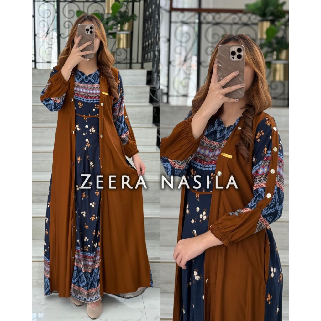 Zeera Nasila Dress Motif Rayon Premium