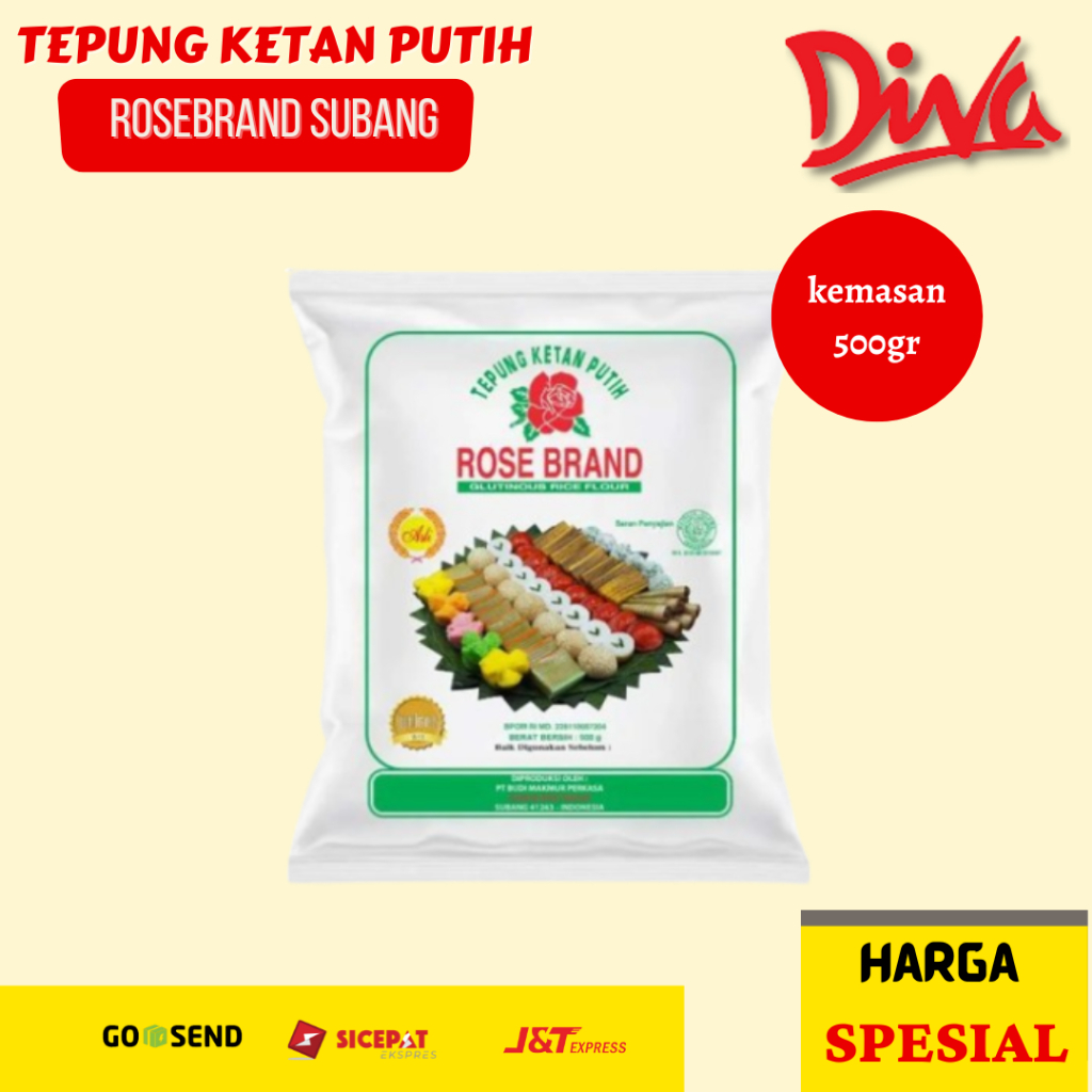 ROSE BRAND TEPUNG KETAN PUTIH Subang PREMIUM 500GR / Ketan Putih