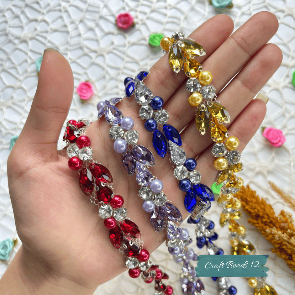 Payet Rangkai Leher / Payet Pinggang / Payet Dada N04 / Bisa Custom Warna & Ukuran