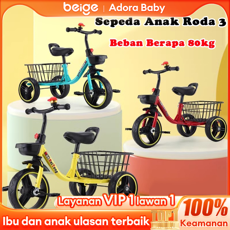 Sepeda Anak Roda 3  Perempuan/laki laki Tiga Anak Sepeda Bayi Tricycle Anak Sepeda Anak