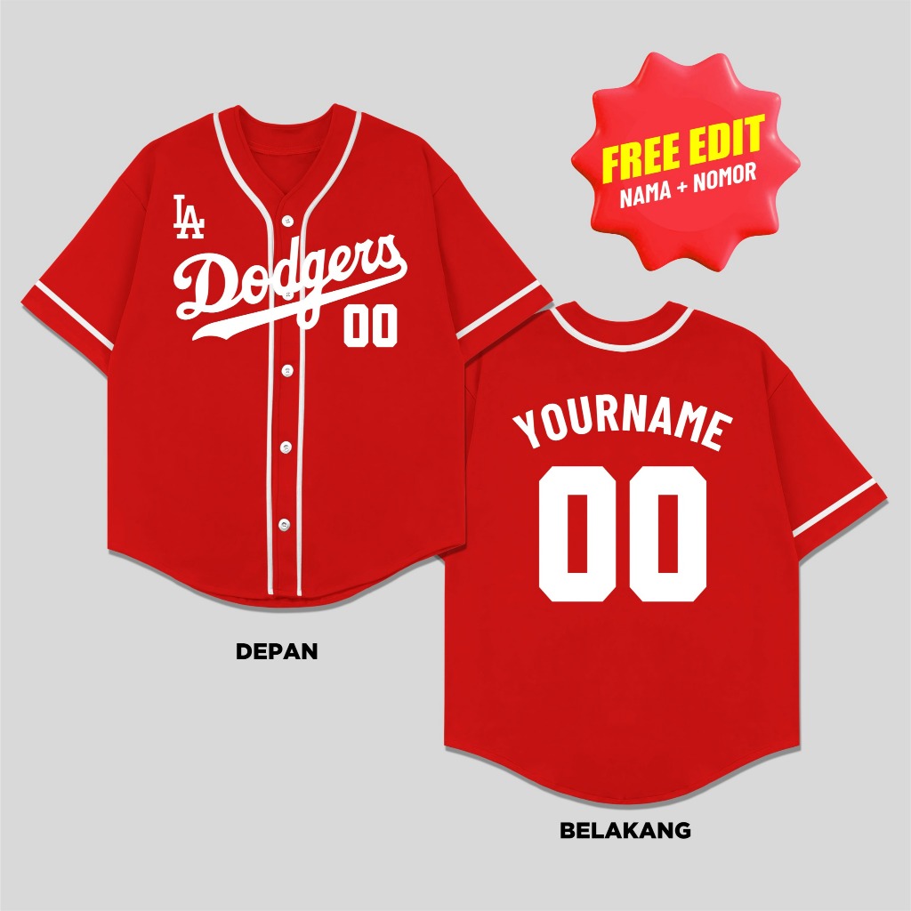 [ BISA INSTAN ] Kaos Jersey Baseball custom Premium /  baju kaos baseball custom / Tshirt baseball u