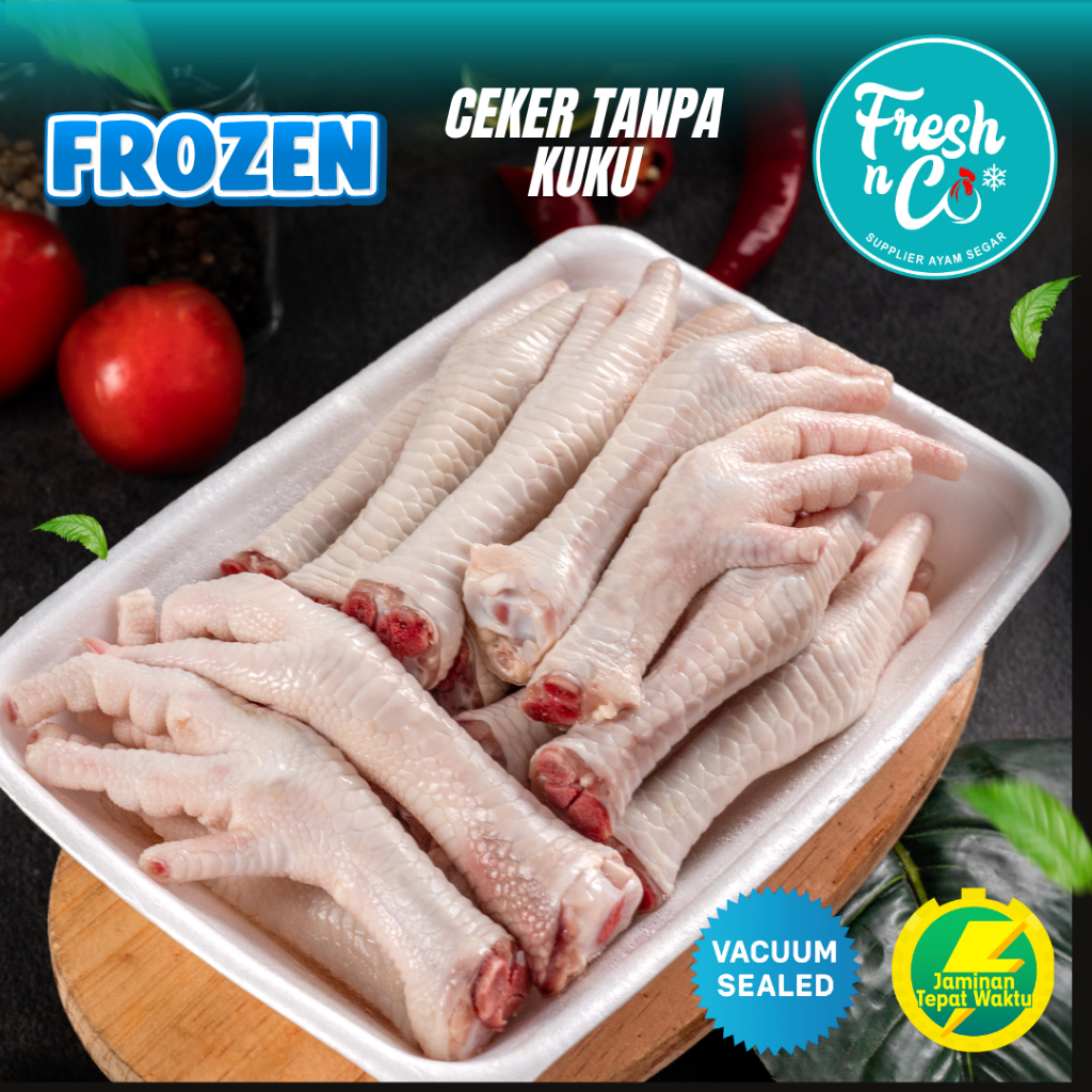 Ceker ayam Beku Ceker Ayam Frozen tanpa kuku 1 Kg (Ayam Frozen)