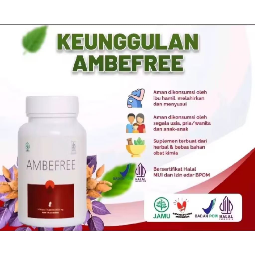 AMBEFREE ASLI ORIGINAL OBAT HERBAL MENGOBATI AMBEIEN DAN WASIR