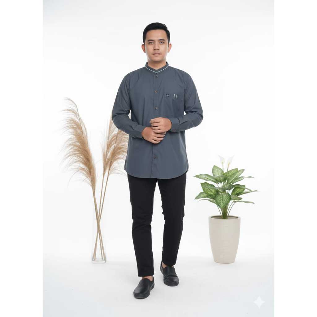 Baju Koko Pria Terbaru Lengan Panjang Modern Casual Katun Executive Lebaran 2026