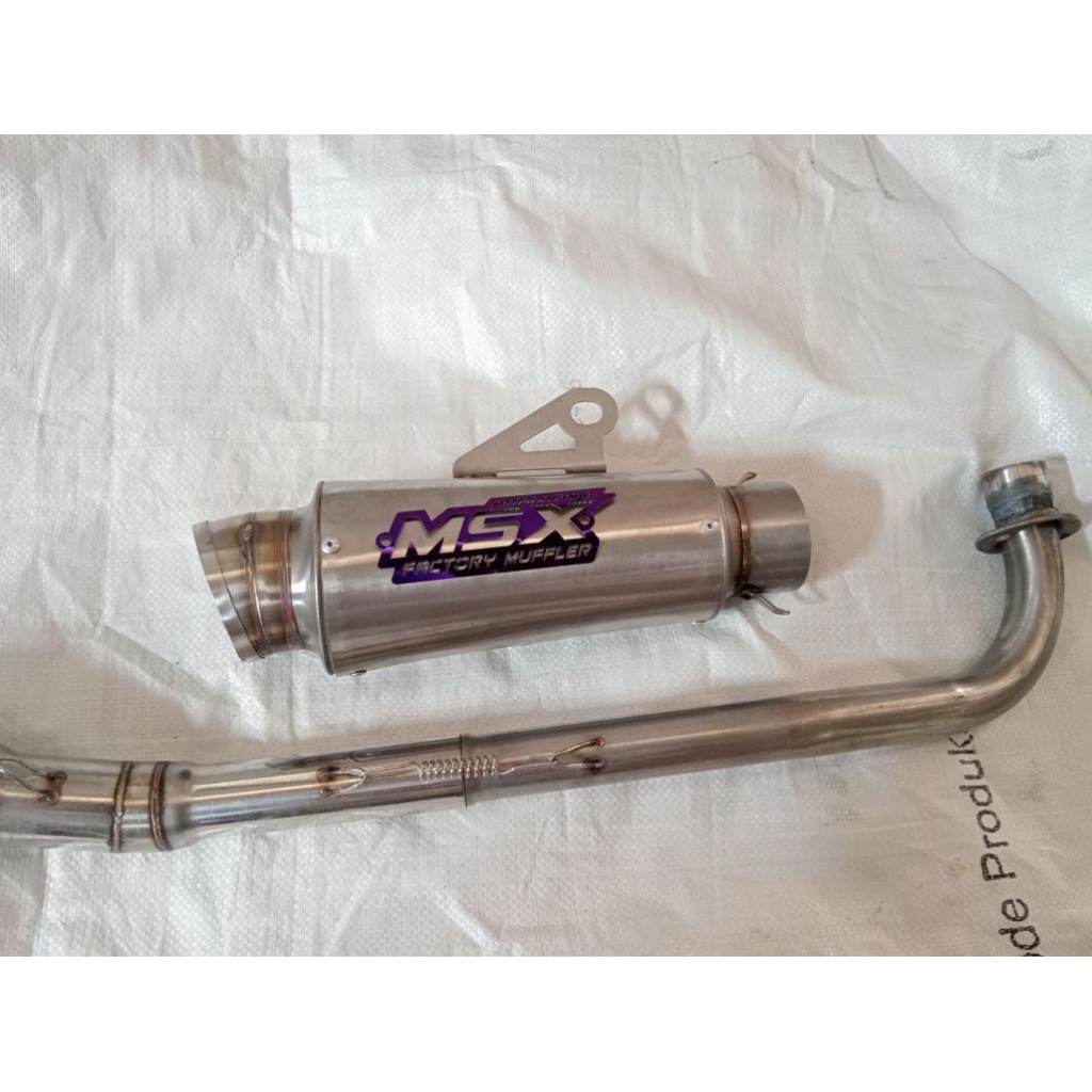 Knalpot original msx full set dos buat vega Grend revo supra karisma shogun c70 bleade dll