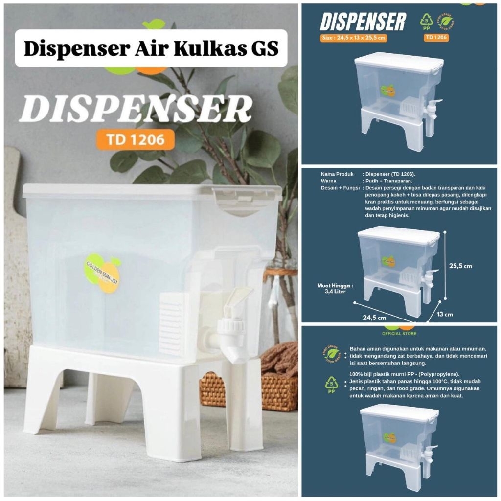 DISPENSER AIR KULKAS GOLDEN SUNKIST