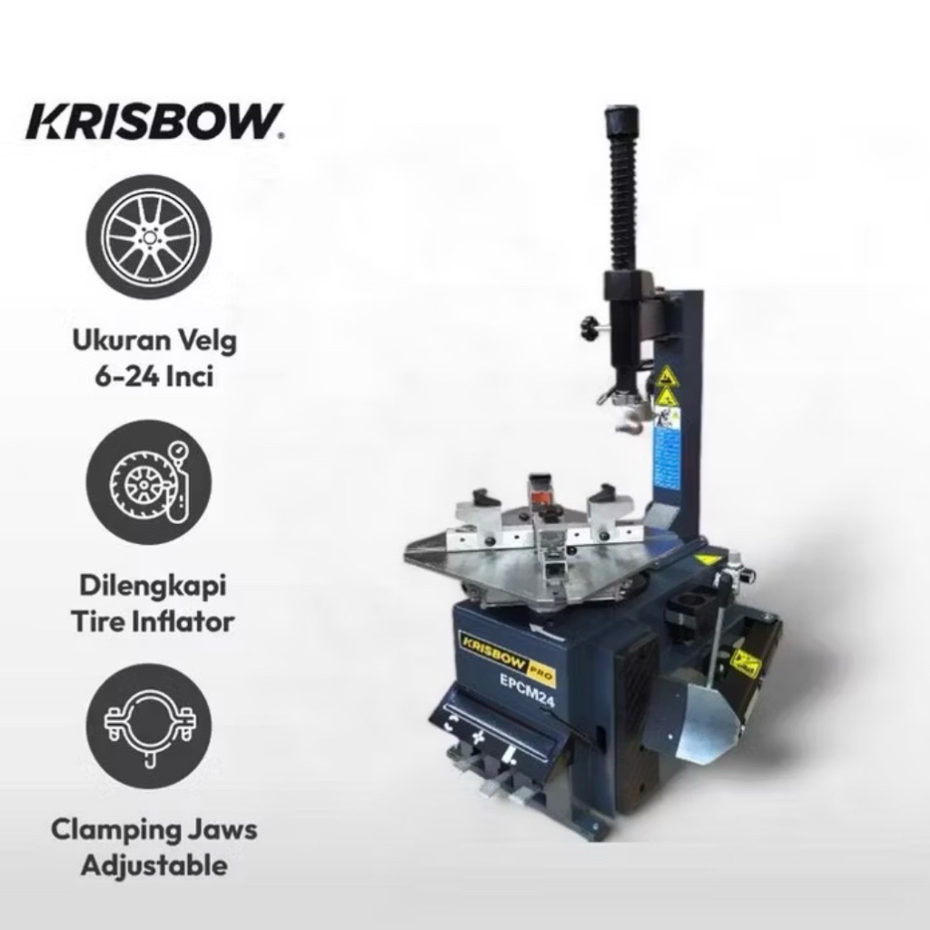 Tire Changer Motorcycle 6-24 in Krisbow KW1900967 Krisbow Mesin Pengganti Ban Motor 15-60 Cm Epcm24 