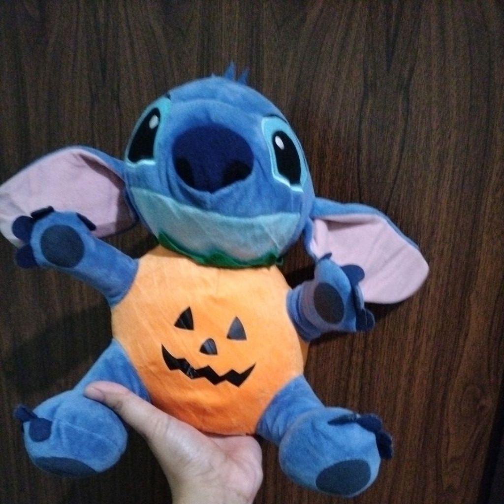 Boneka Stitch ori disney kostum labu hallowen