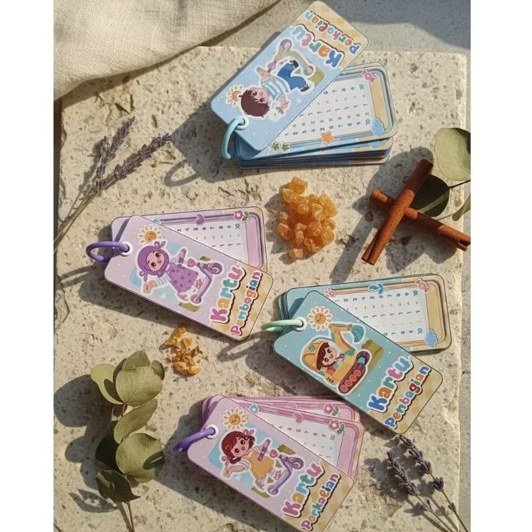 Flash Card Cute | Flash Card Custom | Flash Card Perkalian | FlashCard Pembagian | Flash Card Penamb