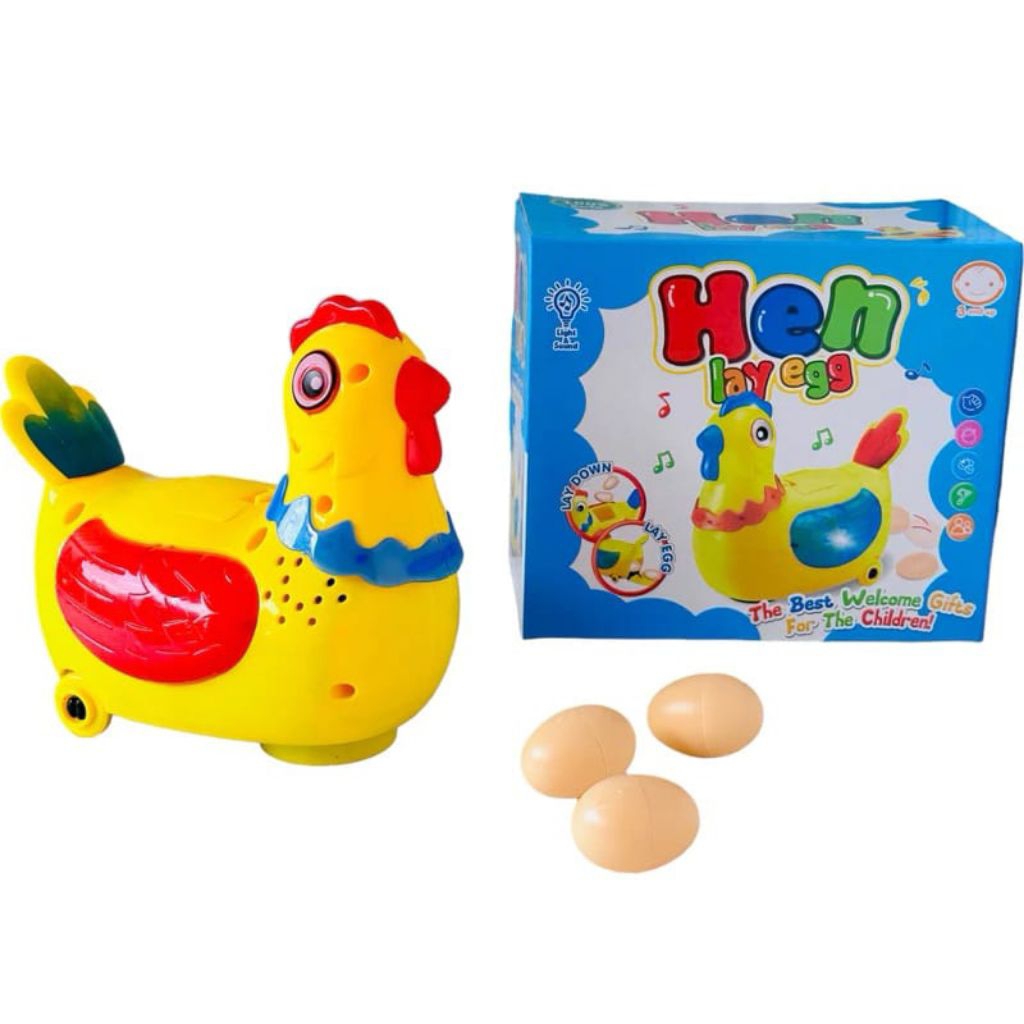 1230 Mainan Edukasi Ayam Bisa Bertelur / Mainan Ayam Bertelur Bisa Jalan Bump dan Go Musik / Mainan 