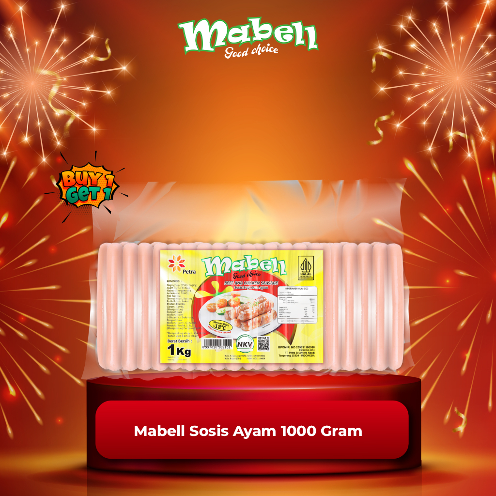 Mabell Sosis Sapi 1000 Gram Promo Beli 1 Gratis 1