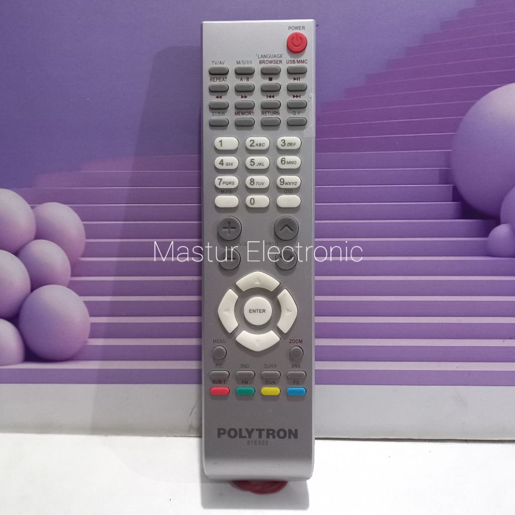REMOTE REMOT TV LED LCD POLYTRON 81E503 SERI TV PLM ORIGINAL