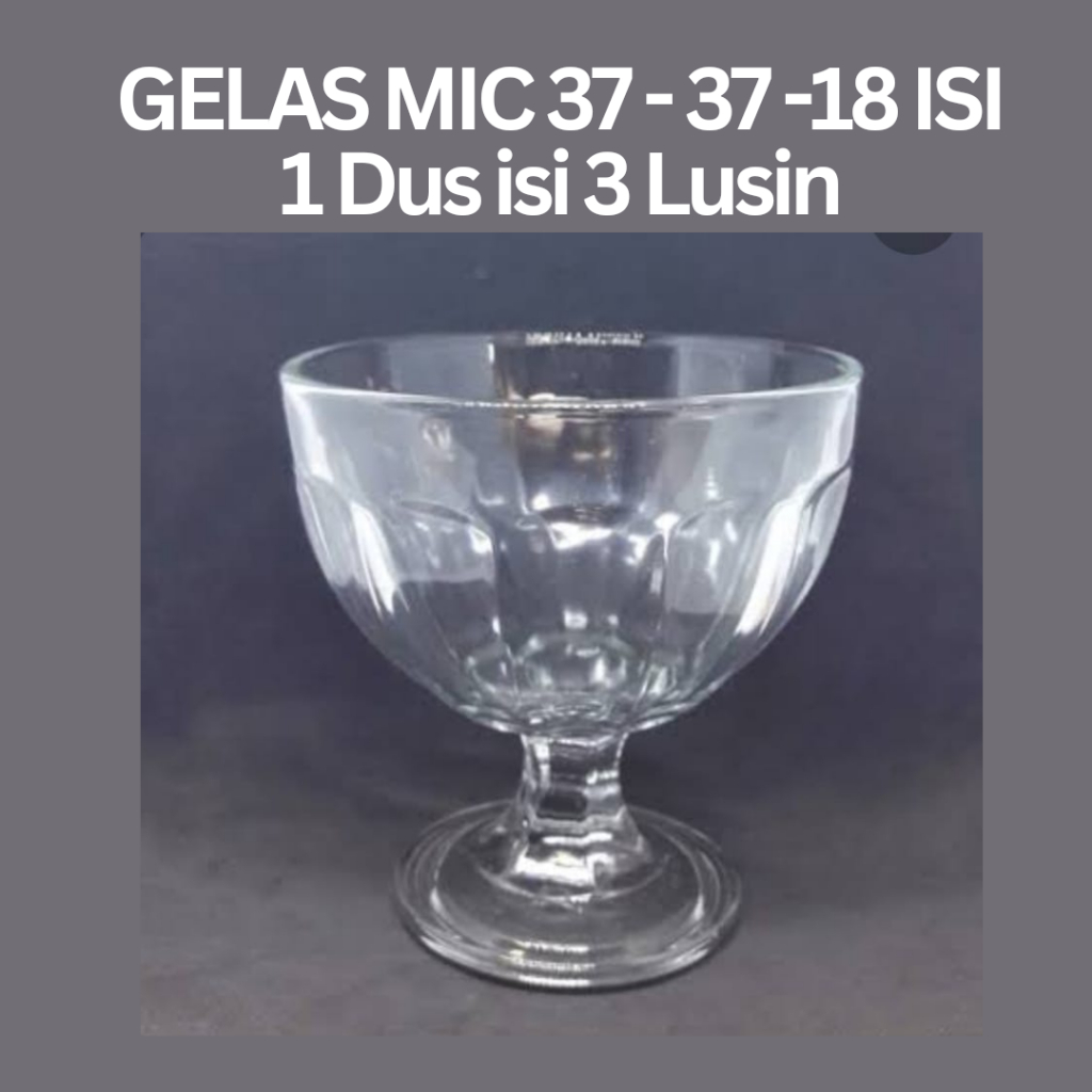 MANGKOK ES BUAH MIC 37 (ISI 6 PCS) - GELAS ES BUAH KACA - MANGKOK KACA