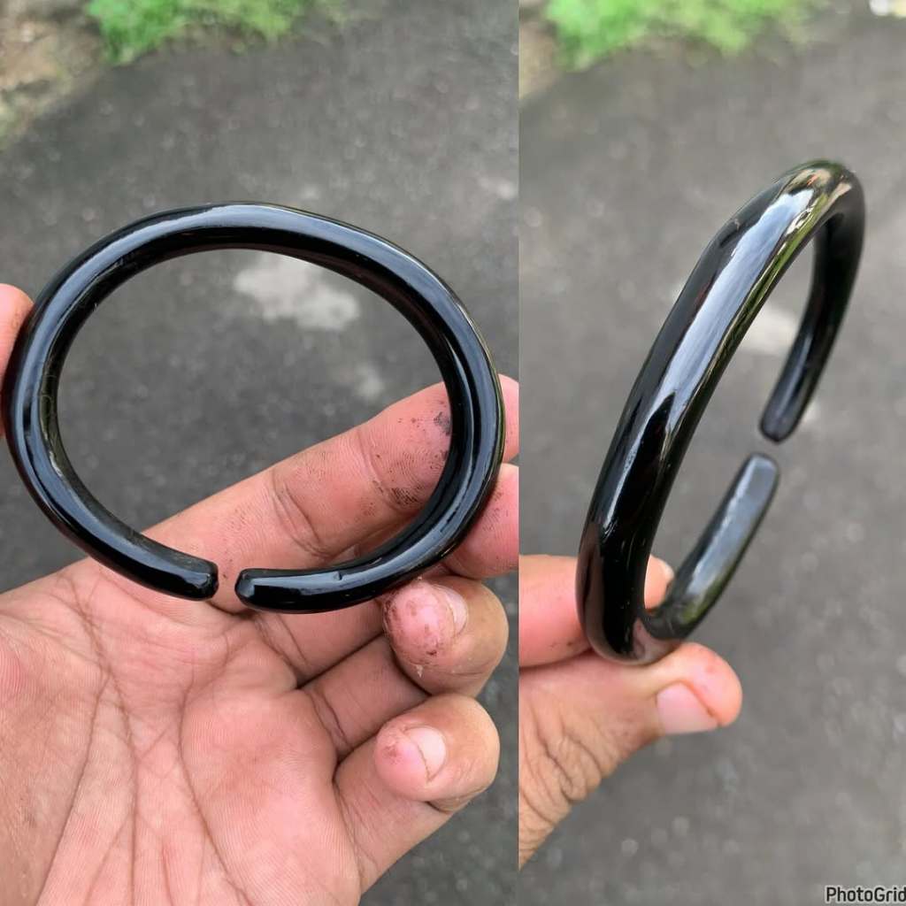 Gelang Akar Bahar Hitam Minimalis C Elegan Pria