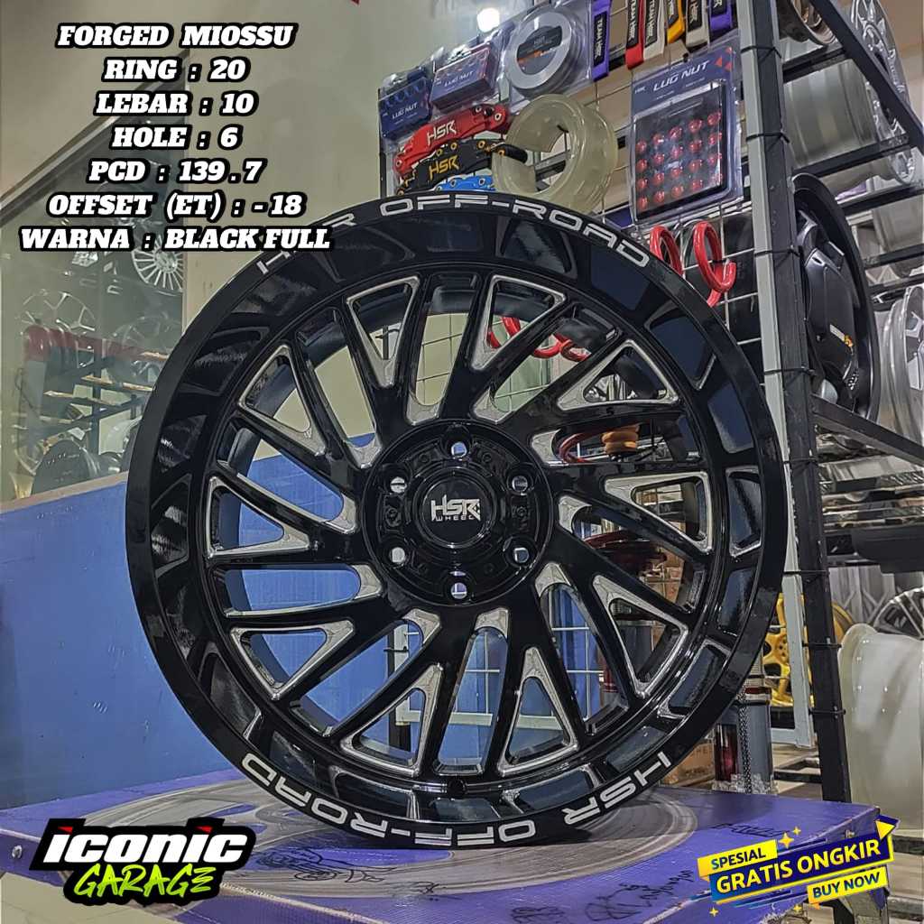 VELG HSR FORGED MIOSSU R20 UNTUK FORTUNER. TRITON. PAJERO. HILUX