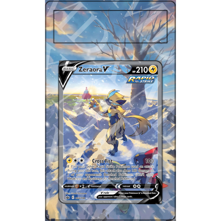 Zeraora V #166 Pokemon Chilling Reign (Extended Art)