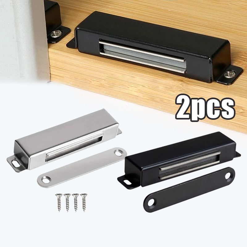 2pcs 10cm Magnet Pintu Kamar Mandi Kabinet Lemari Laci Stainless Steel MandiDoor Closer Magnet Magne