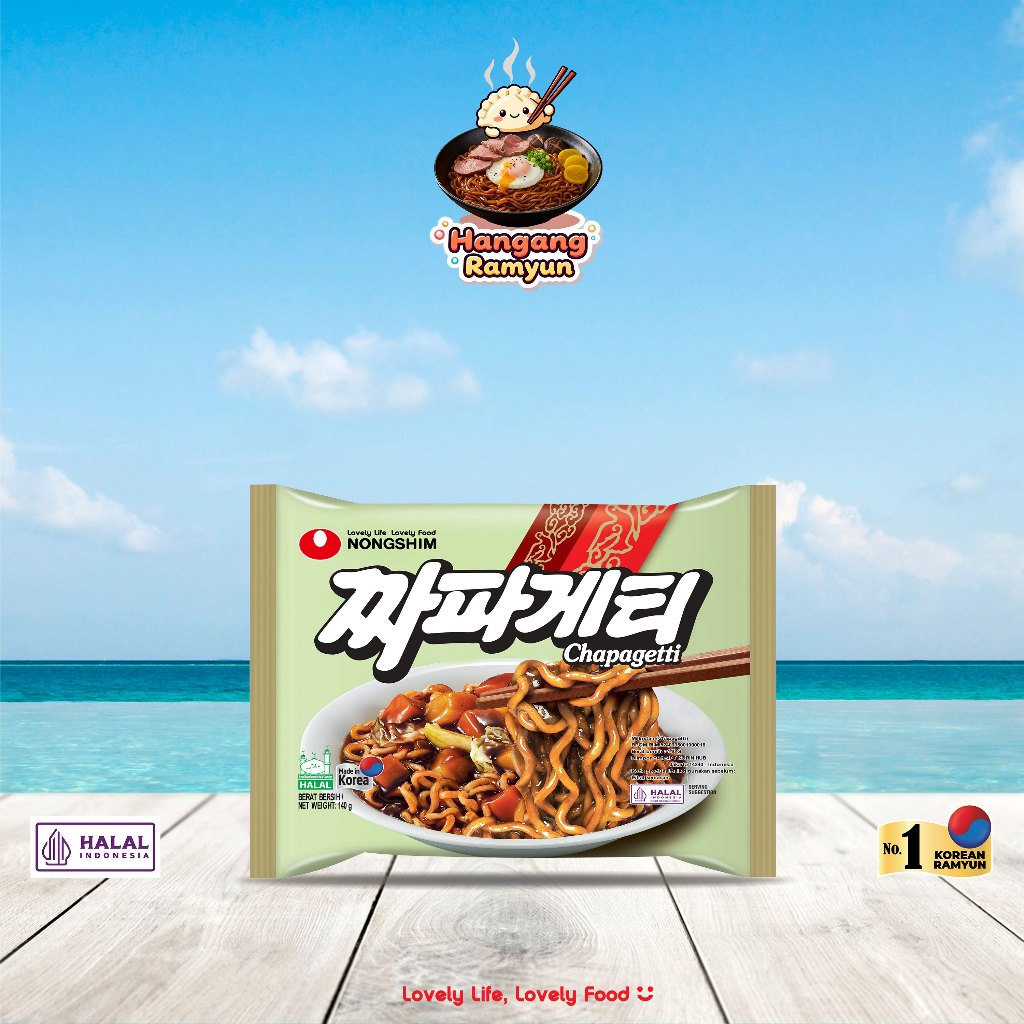 Nongshim Chapagetti ORIGINAL 140g  Instant Jajangmyeon Noodle Halal Indonesia Asli dari Korea