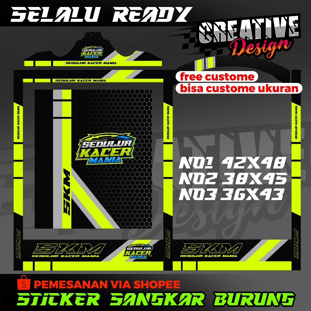 STICKER DECAL SANGKAR BURUNG KOTAK SEDULUR KACER MANIA