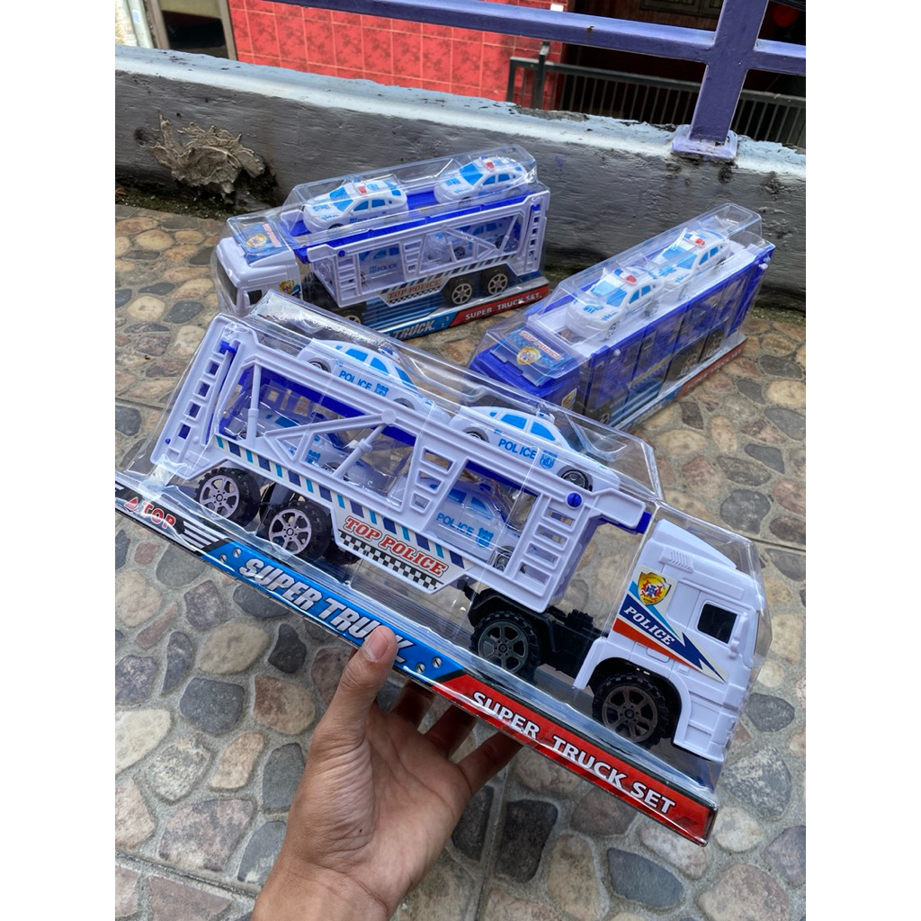 Mainan Mobil Truk Hauler Polisi Mobilan Towing Police Anak Laki Cowok