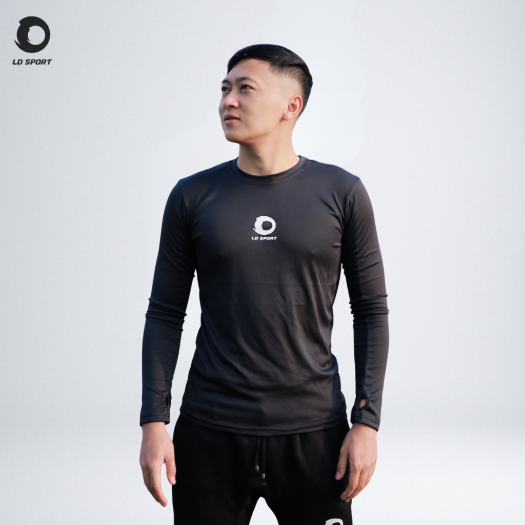 LDS44 - Baselayer Tangan Panjang Manset Olahraga Baju Outdoor Pria Wanita Manset Gym Sport