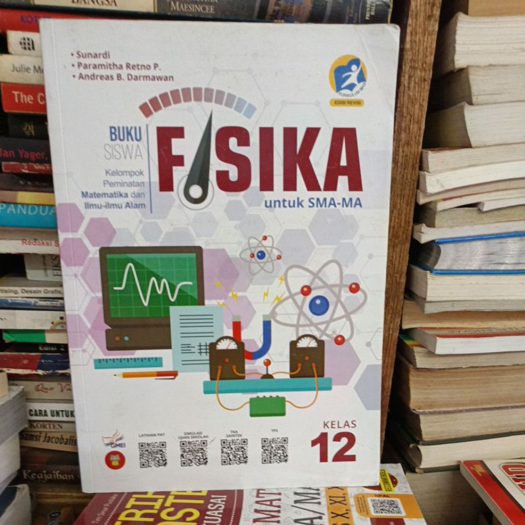 Buku Siswa Fisika untuk SMA kelas 12 kurikulum merdeka original bekas Yrama Widya