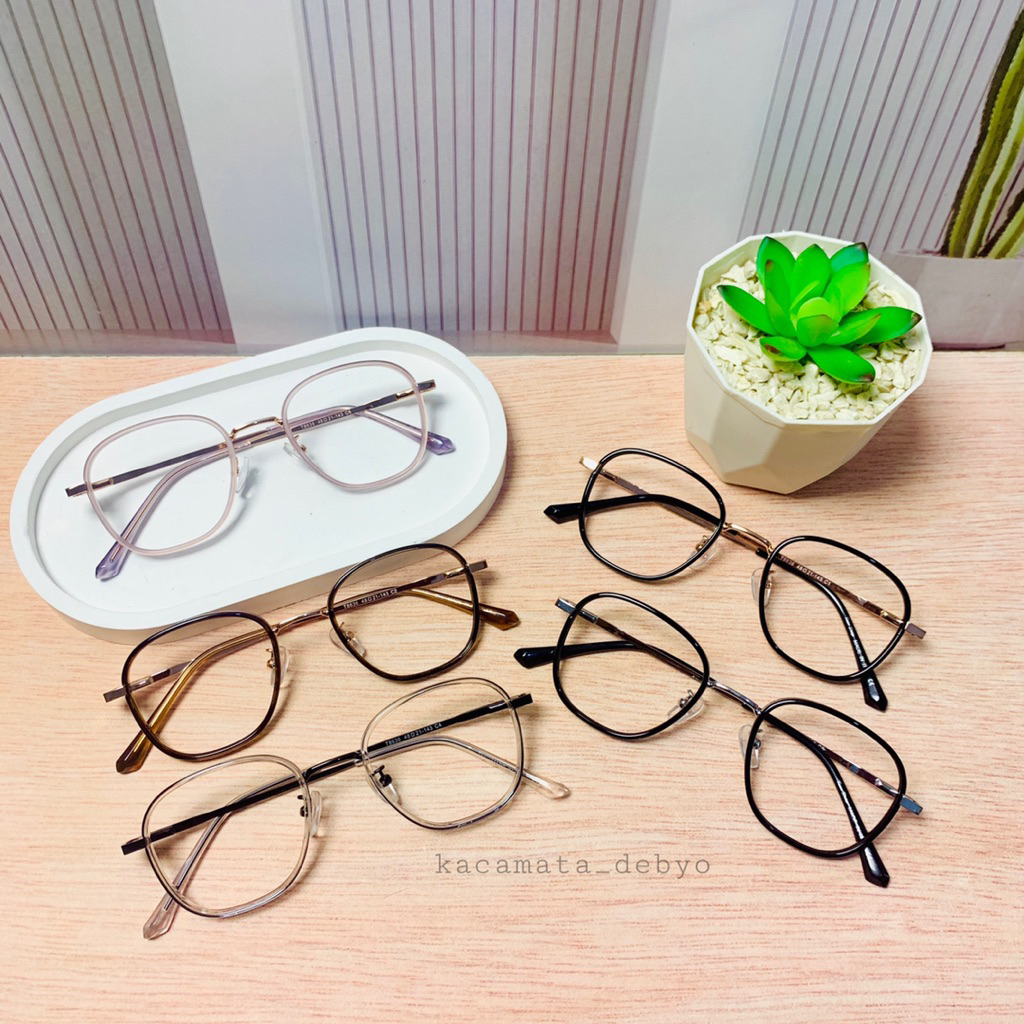 Frame T8636/Kacamata Kotak/ Kacamata Bulat/ Kacamata Murah Solo / Frame Bulat Cat Eye