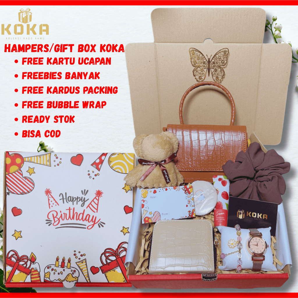 KOKA Kado Ulang Tahun Cewek Gift Box Cewek Hampers Cewek Aesthetic Birthday Gift Cewek
