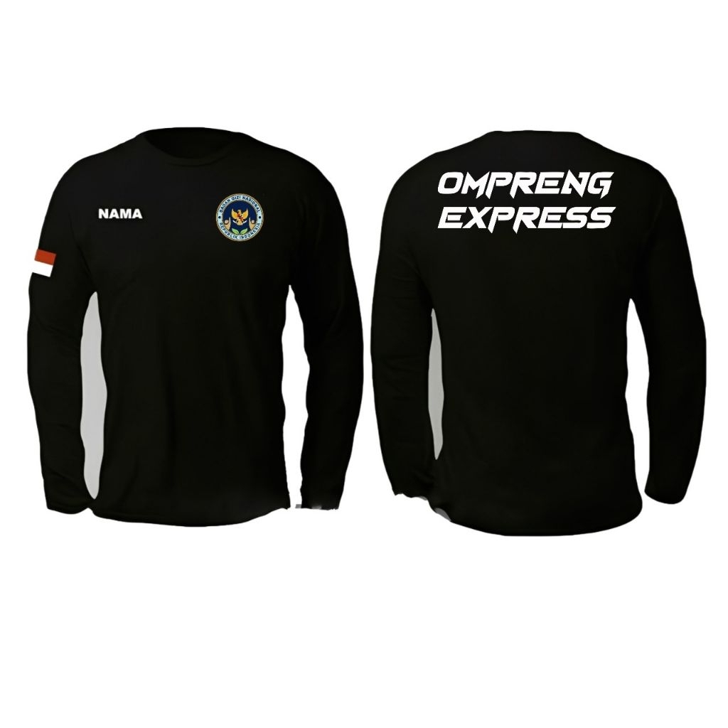 Kaos Lengan Panjang Ompreng Express Free Nama