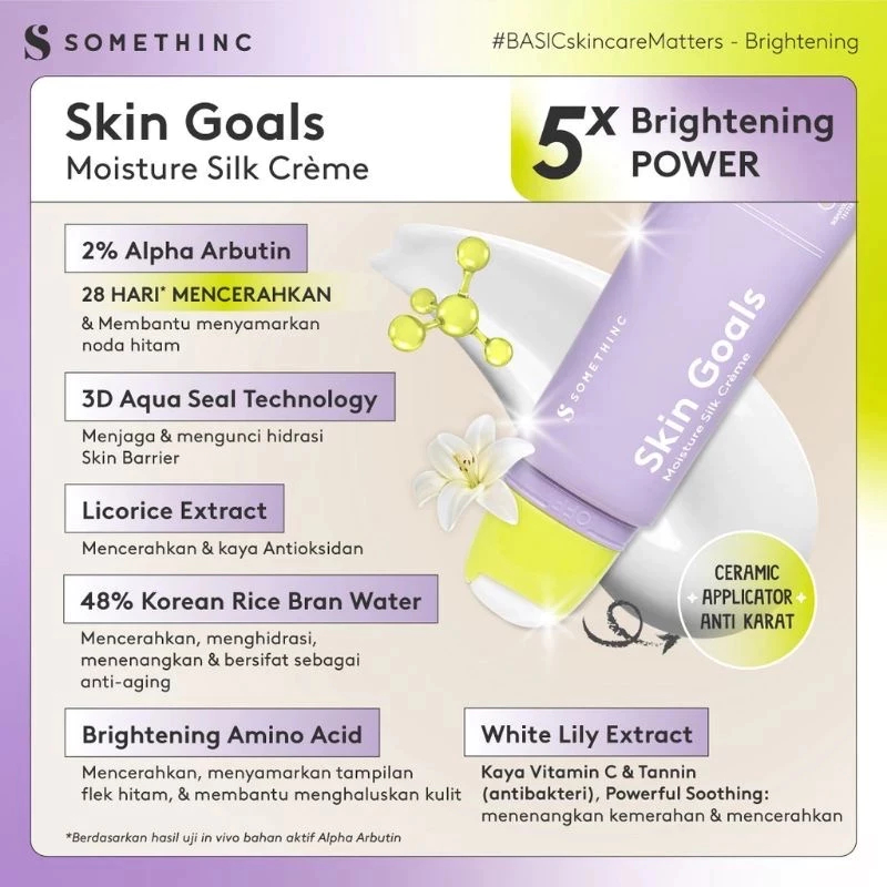 25ML SOMETHINC Skin Goals Moisture Silk Cremè / SOMETHINC MAKEUP SKIN GOALS Moisture Silk Creme - Br