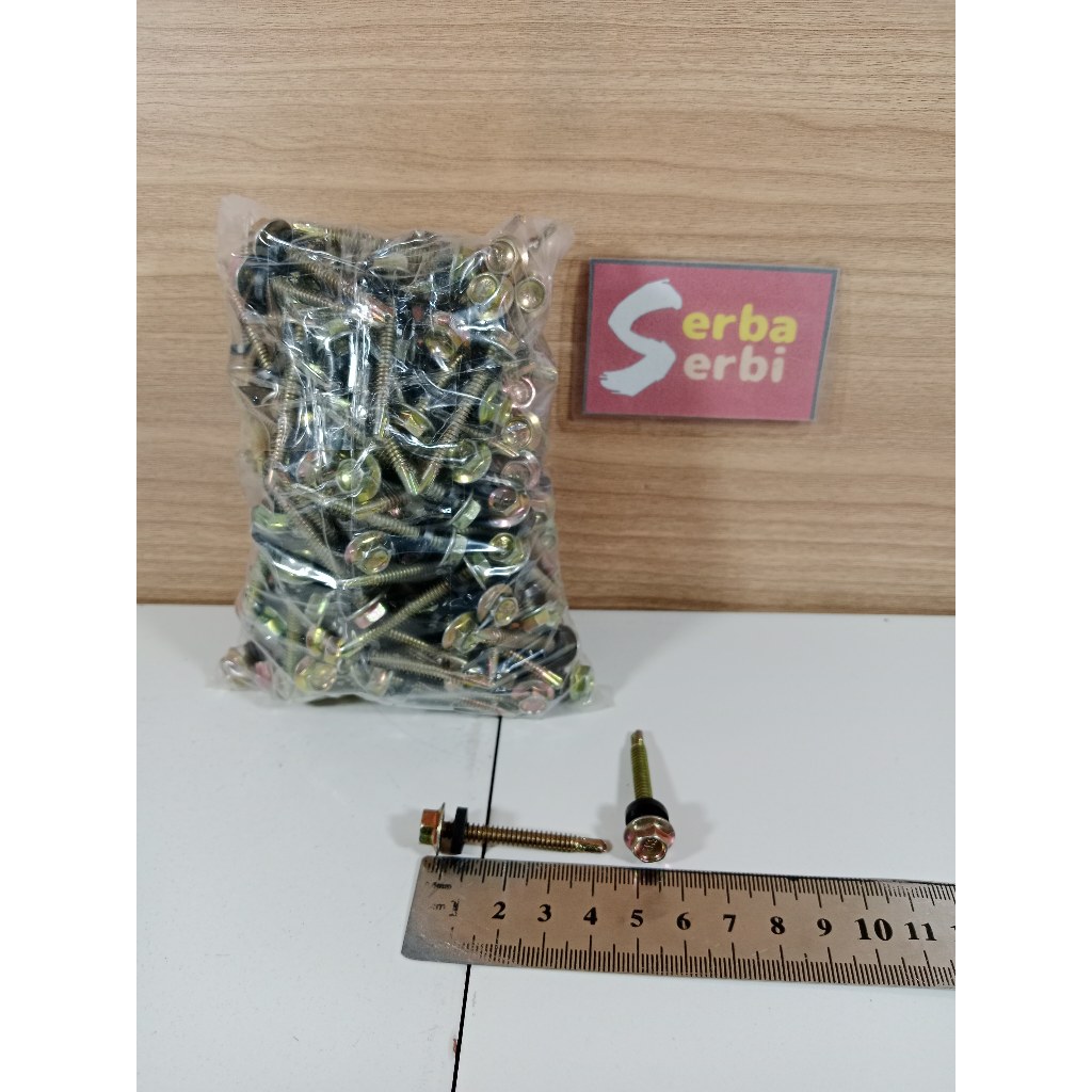 */200PCS SDS 12x40*Baut Sekrup atap spandek roffing sds 4cm