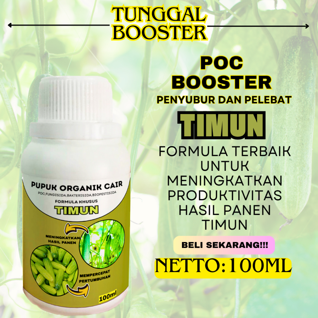 Pupuk organik Cair Tanaman Timun 100ml/Pupuk timun/Pupuk Melebatkan dan Menyuburkan Timun/Booster pe