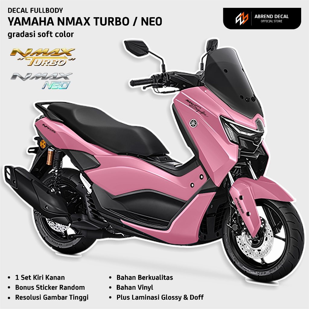 AXEDECAL - Decal Fullbody Nmax Turbo Neo Soft Color Polosan / Stike Motor Nmax Vinyl Anti Gores Glos
