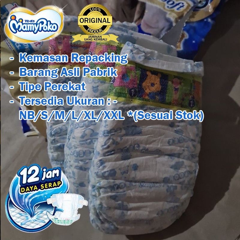 Popok Curah MamyPoko Tape/Pants – Aman untuk Kulit Sensitif