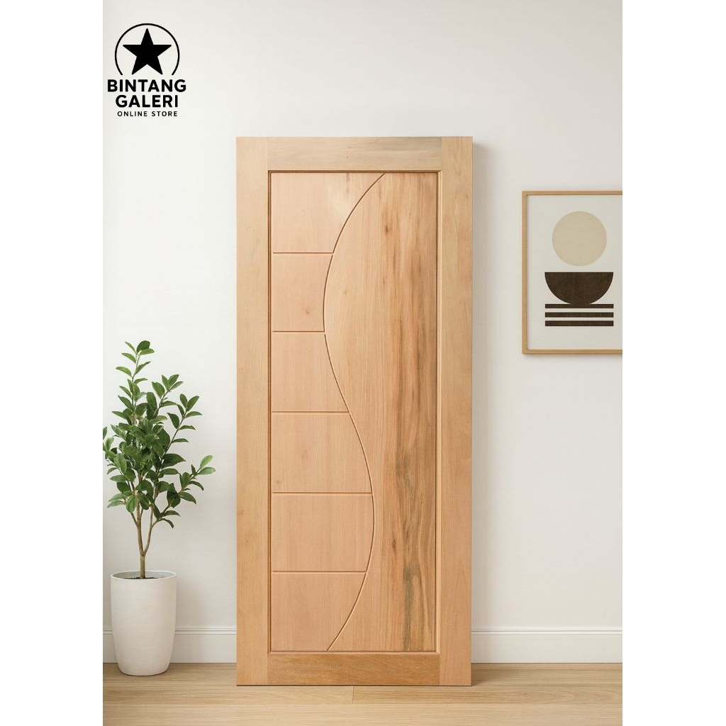 Daun Pintu Utama Rumah Kayu Mahoni Pintu Kamar minimalis modern