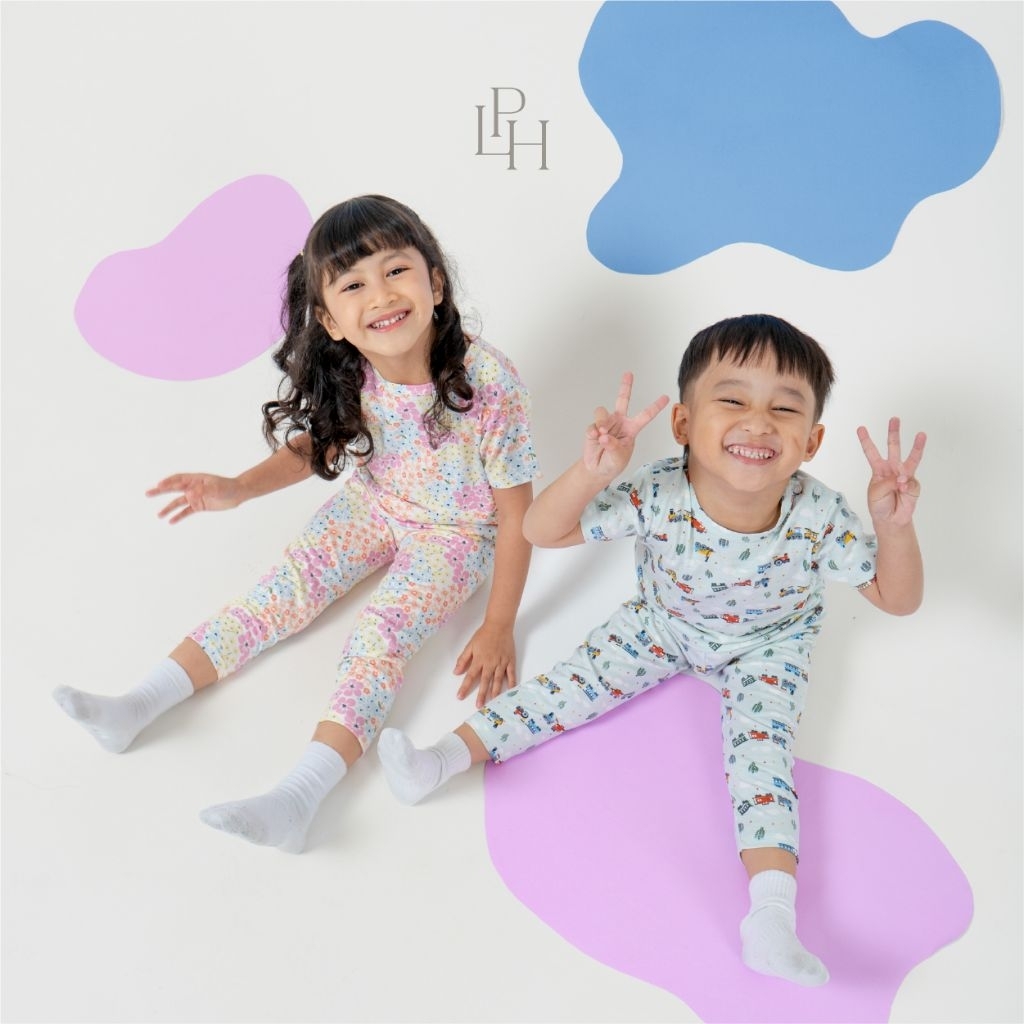 LITTLE PALMERHAUS LITTLE WEAR ATTIRE SET - SETELAN PENDEK CELANA PANJANG LITTLE PALMERHAUS