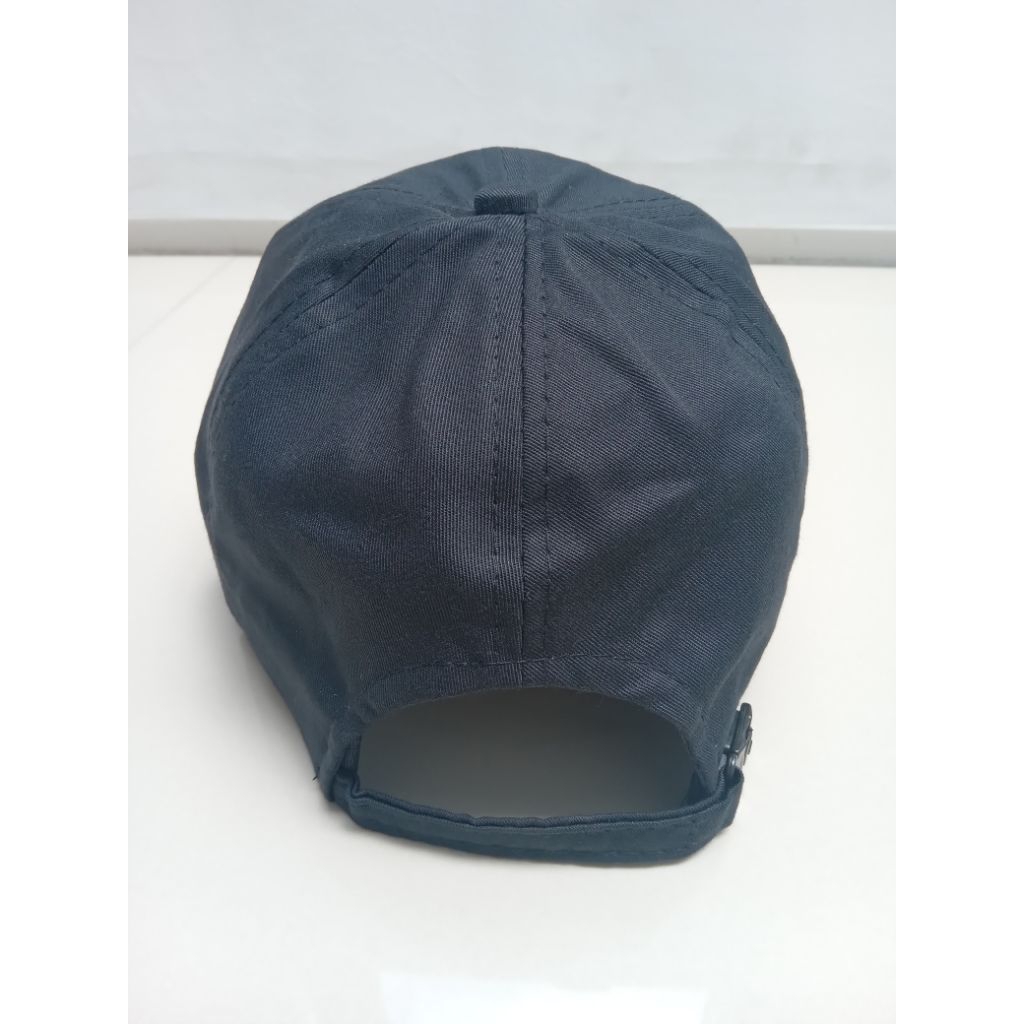 topi baseball unisex polos pria dewasa bahan twil strap belakang rel
