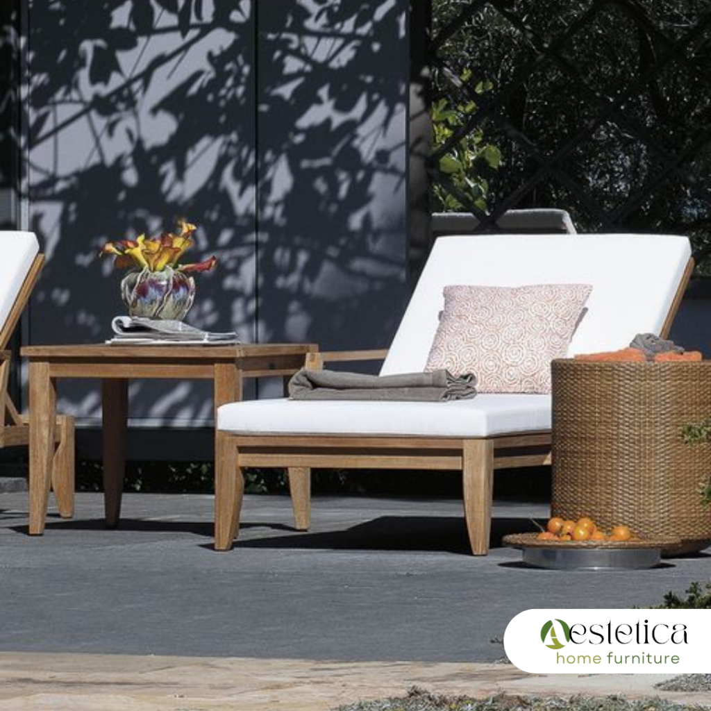 MUNDO TEAKWOOD SUN LOUNGER - SUNBED KAYU JATI / KURSI KOLAM KAYU JATI By Aestetica Furniture