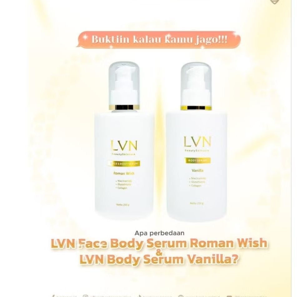 Lavanaya Beauty Skincare Series LVN Face and Body Serum Original BPOM