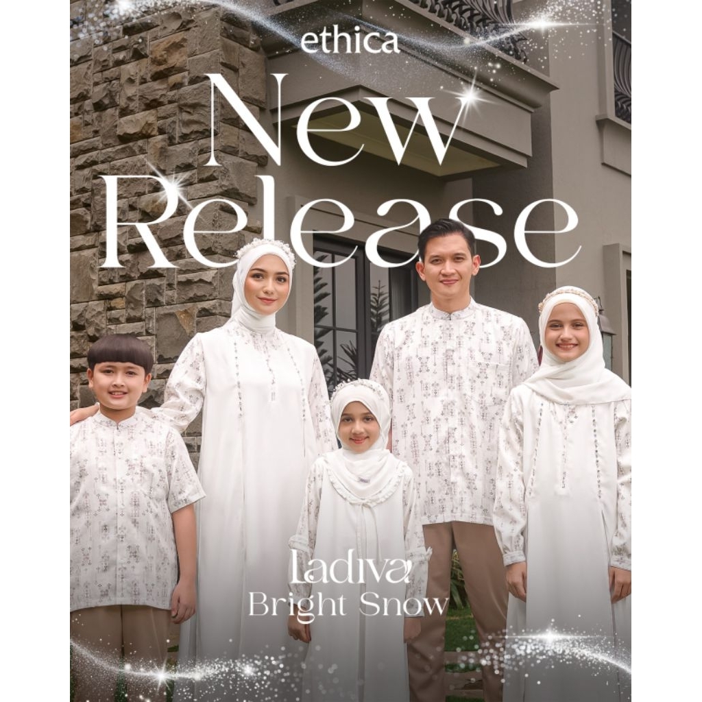 [BISA COD] SARIMBIT ETHICA LADIVA BRIGHT SNOW BY ETHICA - BAJU COUPLE SARIMBIT KELUARGA TERBARU ORIG