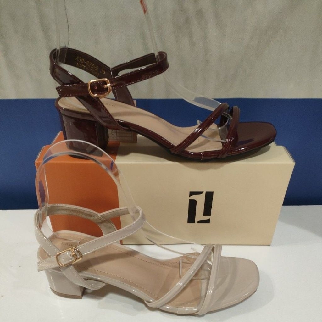 SEPATU SANDAL LAWRENSIA HAK 5CM NEW ARRIVAL (36-40)